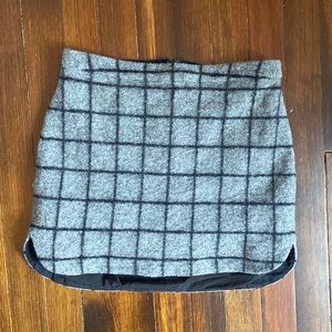 Madewell Wool Checkered Mini Skirt